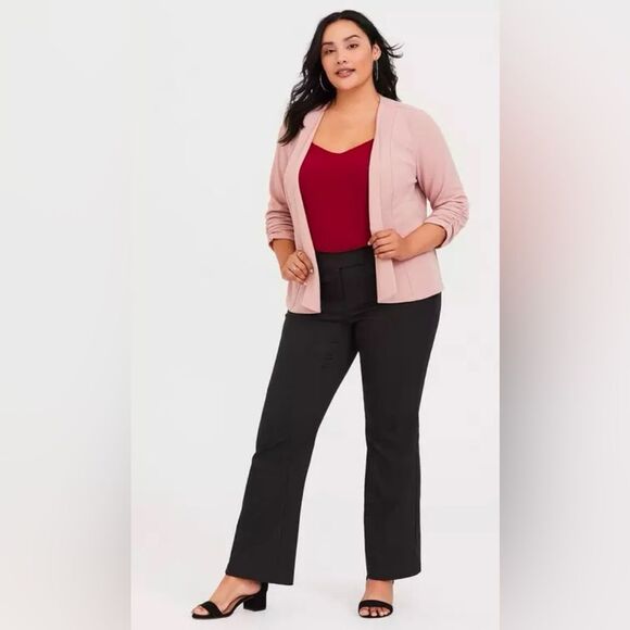 Torrid Grey Heather Classic Millennium Stretch High Rise Relaxed Trouser - Picture 1 of 11